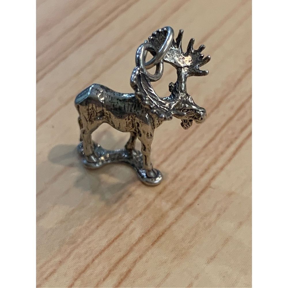 Moose Sterling Silver Jewelry Charm
